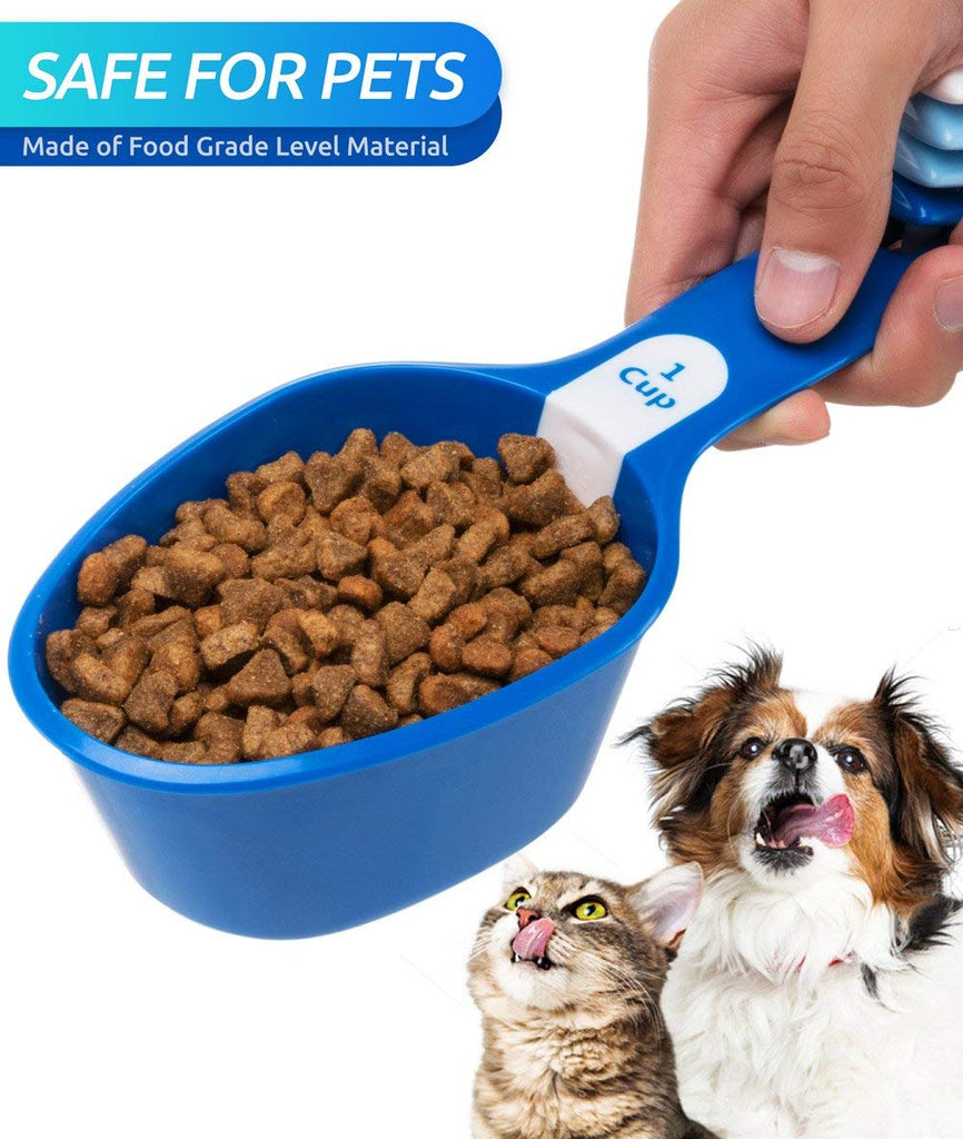 Petfactors Set of Five Pet Food Scoop Plastic Measuring Cups for Dog Cat  and Bird Food ** Read more at the image link. (Th…