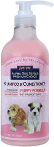 All Natural, Hypoallergenic | Gentle Puppy Shampoo + Conditioner with Aloe Vera | Antibacterial | pH Balanced | Tear Free | Detangler & Moisturizer | Odor Eliminator | Grooming Quality