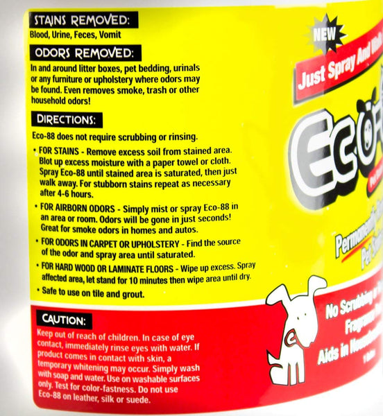 Eco-88 Pet Stain & Odor Remover - 1 Gallon