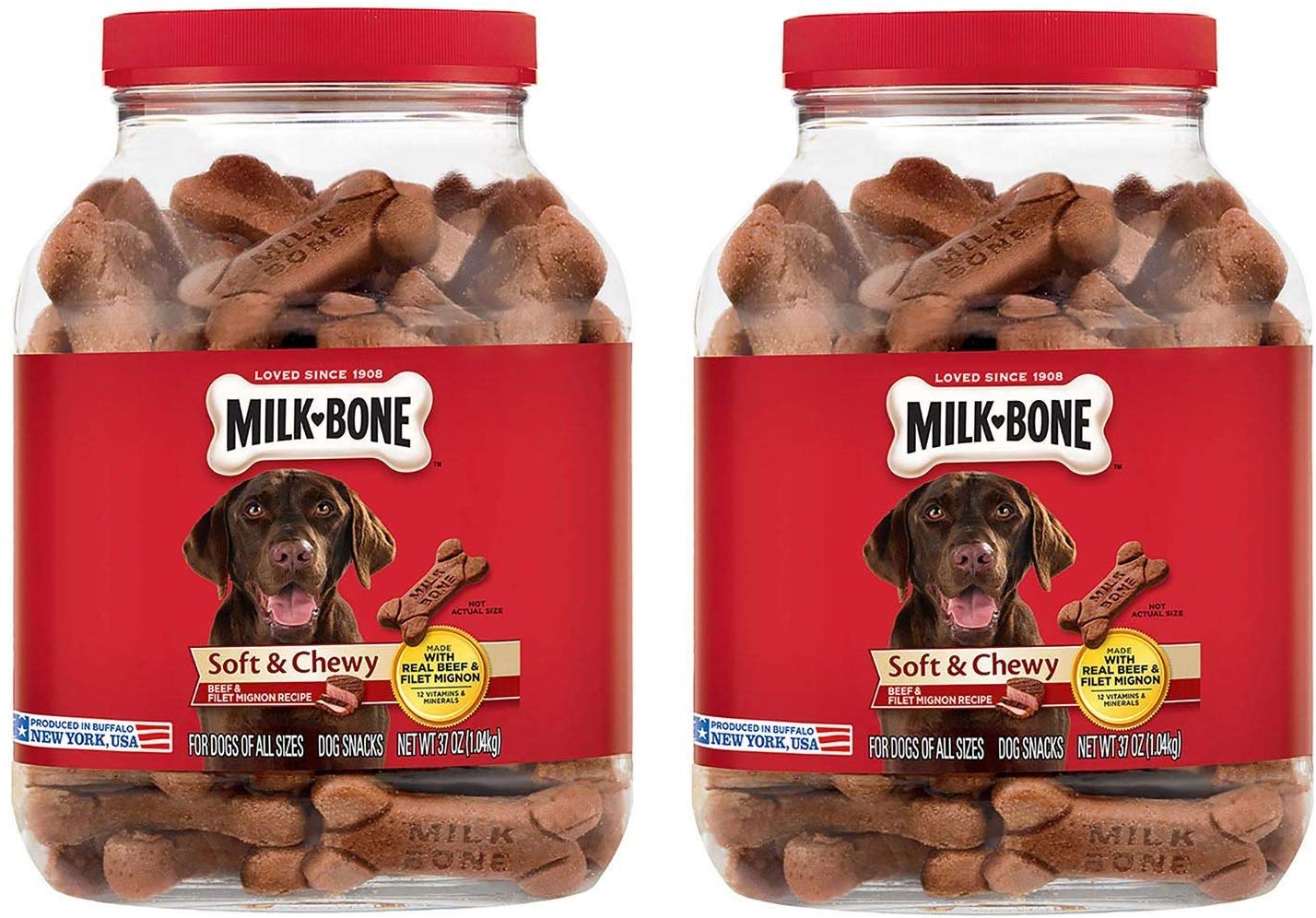 Milk-Bone Soft & Chewy Beef & Filet Mignon Recipe Dog Snacks (37 oz.)