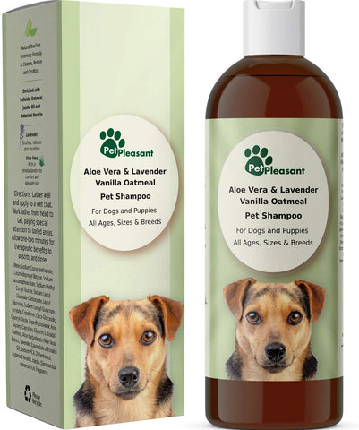 HONEYDEW Vanilla Oatmeal Dog Shampoo with Aloe Vera - Colloidal Oatmeal Shampoo for Dogs & Puppies - Anti Itch Pet Shampoo for Dogs with Sensitive Skin - Natural Odor Eliminator