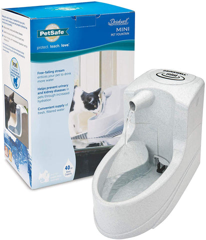 PetSafe Drinkwell Mini Pet Fountain for Cats and Small Dogs – Filtered Water – Filter Included