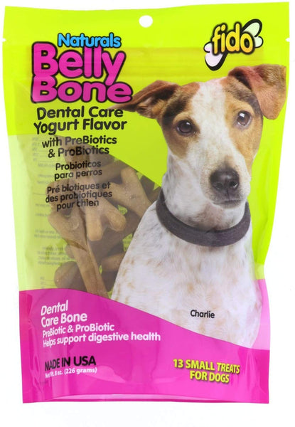 Fido Belly Dog Bone, Digestion Aid w\/Prebiotic & Probiotic Enzymes for Dogs