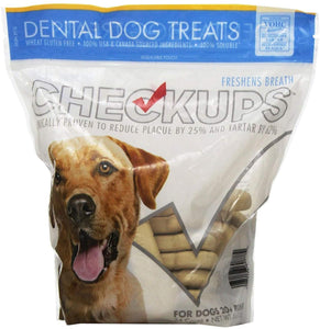 Checkups- Dental Dog Treats, 24ct 48 oz. for dogs (Pack of 2) ,Checkups-fj