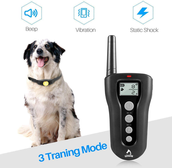 PATPET Dog Shock Collar with Remote - 1000' Range Shock Collar for Dogs Ipx7 Waterproof Dog Training Collar Fast Training Effect for Small Medium Large Dogs