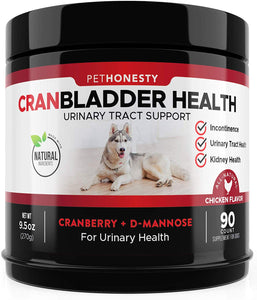 PetHonesty Cranberry for Dogs - Bladder Support - Dog UTI Treatment Food - Bladder Infection Relief Urinary Tract Health UT Incontinence, Immune System D Mannose (Chicken)