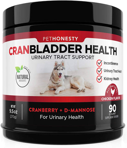 PetHonesty Cranberry for Dogs - Bladder Support - Dog UTI Treatment Food - Bladder Infection Relief Urinary Tract Health UT Incontinence, Immune System D Mannose (Chicken)