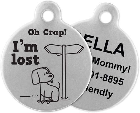 If It Barks - Engraved Pet ID Tags for Dogs - Personalized Stainless Steel Identification Tags - Custom Name Tag Attachment - Made in USA