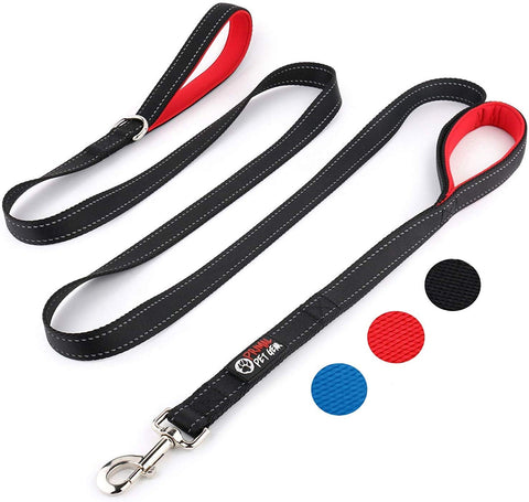 Primal Pet Gear Dog Leash 8ft Long - Traffic Padded Two Handle - Heavy Duty - Double Handles Lead for Control Safety Training - Leashes for Large Dogs or Medium Dogs - Dual Handles Leads