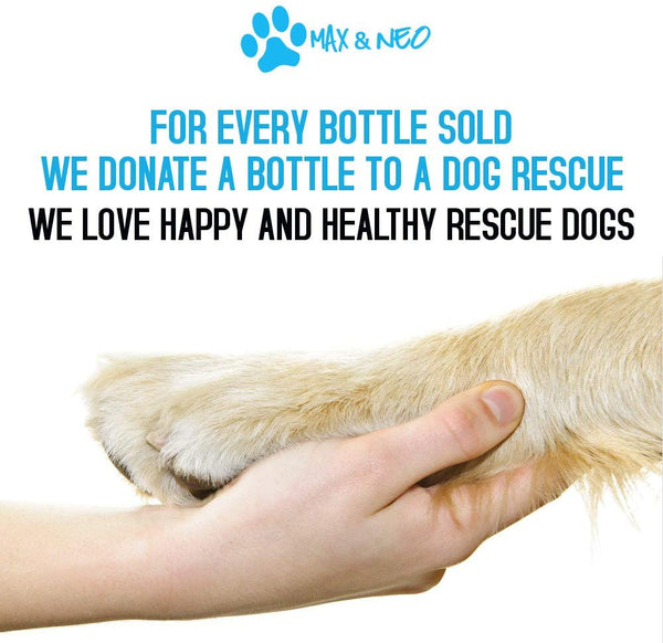 Max and Neo 100% Pure Wild Caught Alaskan Salmon Oil for Dogs and Cats - We Donate One for One to Dog Rescues for Every Bottle Sold