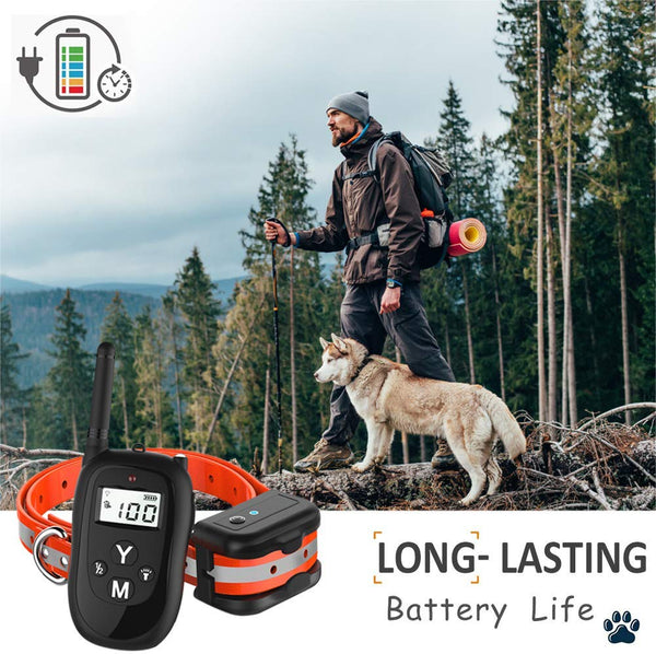 Dog Training Collar  with Remote, 0~100 Levels Adjustable Beep/Vibration/ Static Collar ,100% Waterproof, 1000ft Remote Trainer Range Collar for Small Medium Large Dogs.