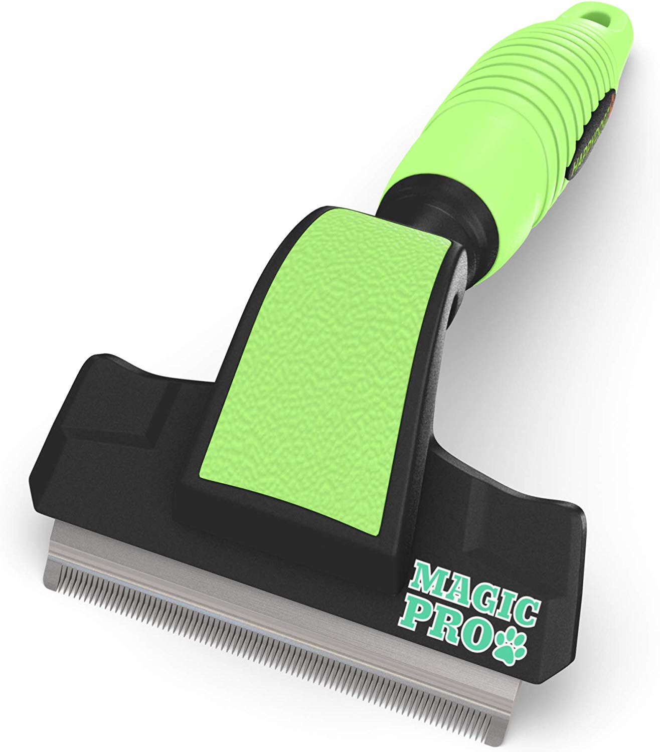 Professional Magic Pro Deshedding Tool; Reduces Shedding by up to 95%; Prevents Flakiness on Pet's Skin, Lessens Dandruff; a Trusted, Durable, Long Lasting Pet Shedding Brush for Cats and Dogs