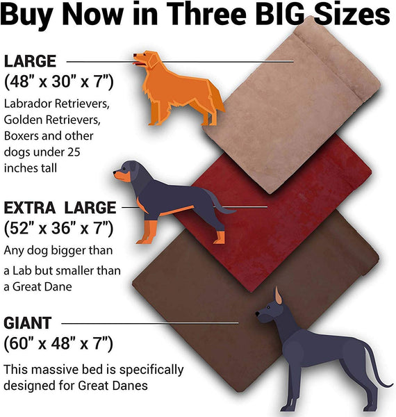 Big Barker 7" Pillow Top Orthopedic Dog Bed for Large and Extra Large Breed Dogs (Sleek Edition)