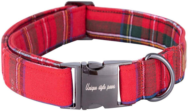 Unique style paws Christmas Dog and Cat Collar with Bow Pet Gift for Dogs and Cats Adjustable Soft&Comfy Cotton Collars 6 Sizes and 6 Patterns