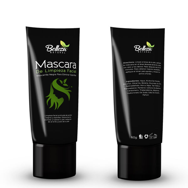 Mascara De Limpieza Facial Profunda Para Eliminar Espinillas - Mascarilla Negra De Purificacion Facial - Mascara De Barro Para La Cara