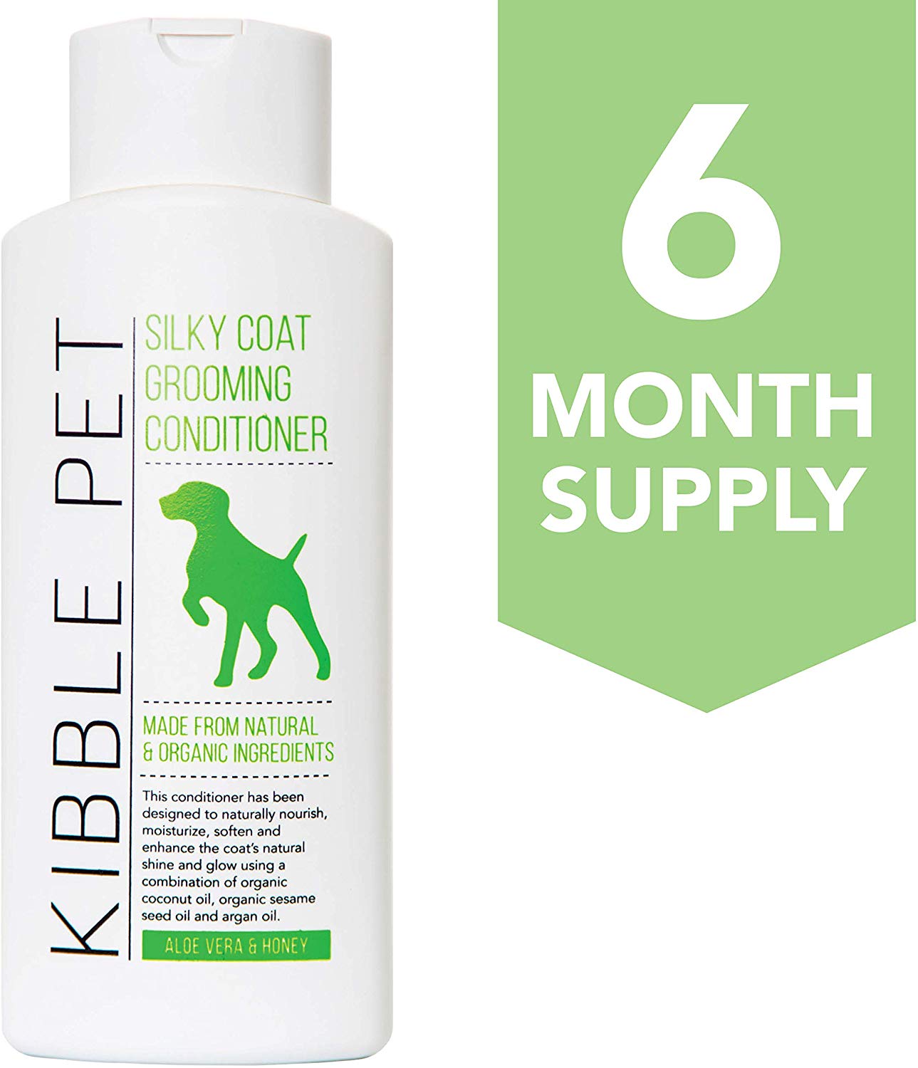 Kibble Pet Salon Quality Dog Conditioner Hypoallergenic | Made with Natural and Organic Ingredients | 6 Month Supply | Made in The USA | 13.5oz