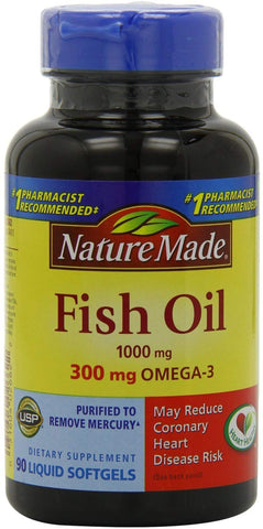 Aceite De Pescado En Capsulas - Con Omega 3 - Incluye 90 Pastillas De 300 mg- Vitaminas Para Su Cuerpo