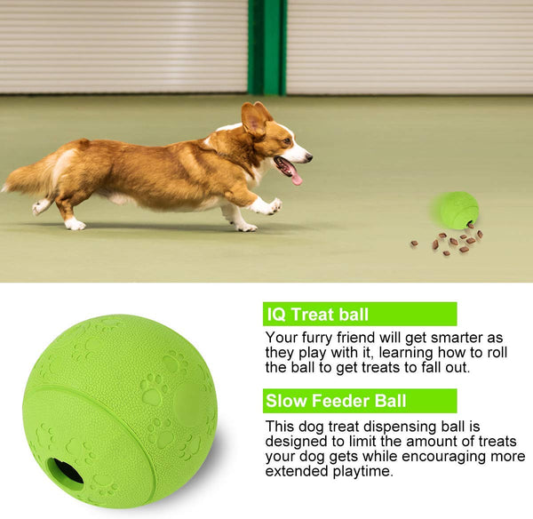 Slopehill 5 Interactive Dog Toys Balls for Small Medium Large Dogs, Dog Puzzle Toys for Boredom, Durable Squeaky Balls IQ Treat Ball Dog Chew Toys, Nontoxic Bite Resistant Toy Balls Treat Dispenser