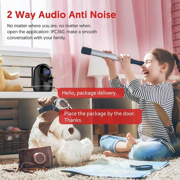 Victure Dualband 2.4Ghz and 5Ghz 1080P WiFi Camera Baby Monitor,FHD Wireless Security Camera with Motion Detection via IPC360 Pro, Pan Tilt, 2-Way Audio, Night Vision