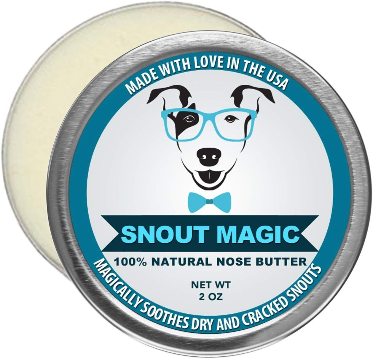 Snout Magic: 100% Organic and Natural Dog Nose Butter (2oz) - Proven to Cure Your Dog's Dry, Chapped, Cracked, and Crusty Nose