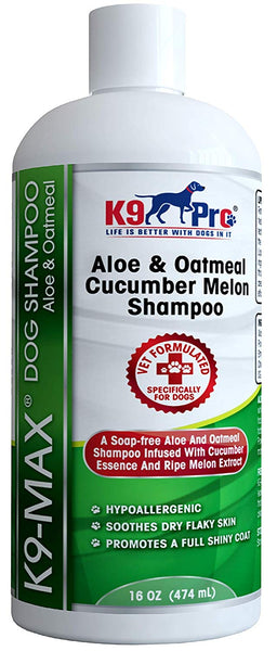 Oatmeal Dog Shampoo and Conditioner - For Dogs With Allergies And Dry Itchy Sensitive Skin. Best Hypoallergenic Medicated Tear Free Anti Itch For Puppy - With Aloe Cucumber Essence and Melon Extract