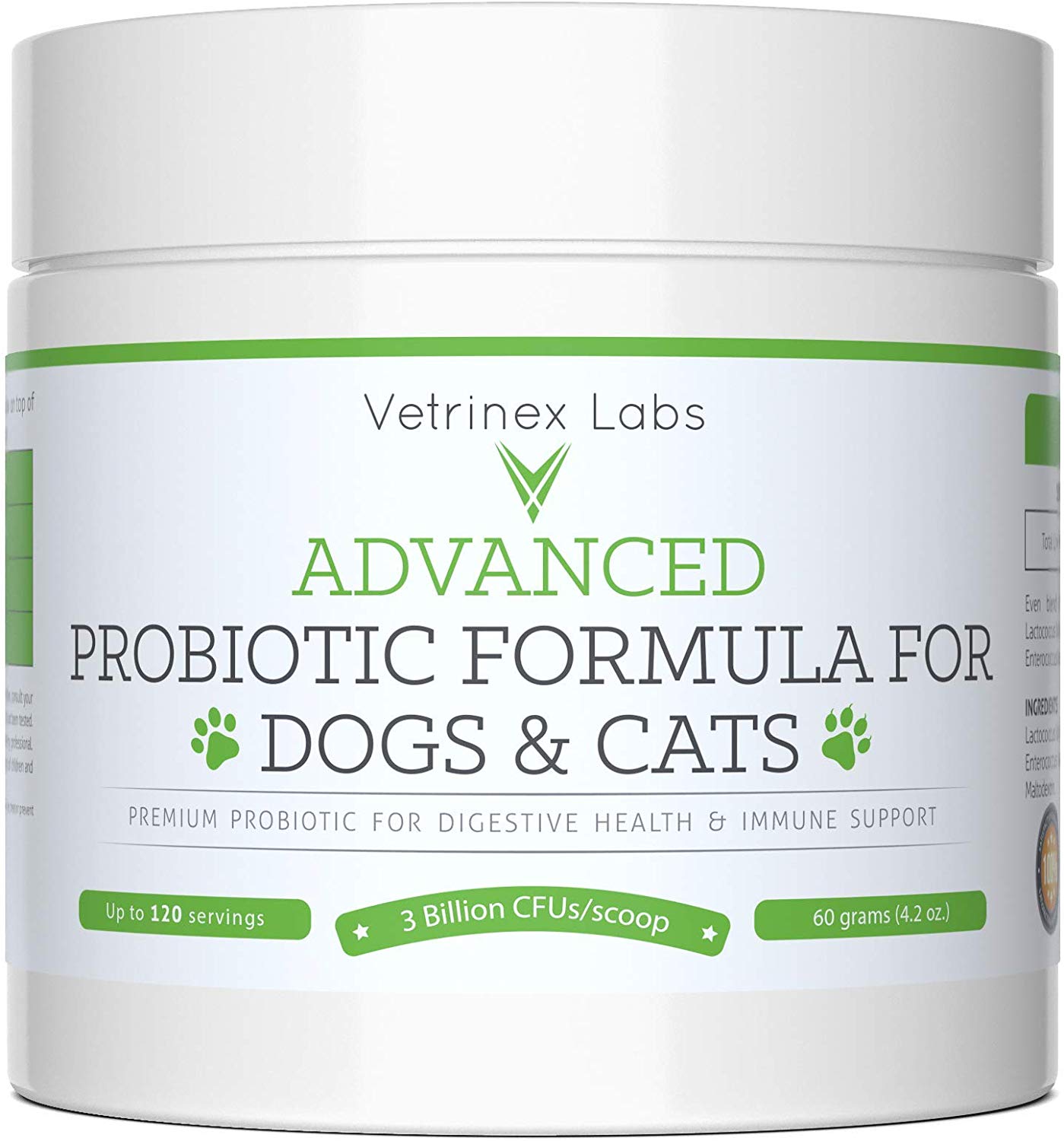 Vetrinex Labs Probiotics for Dogs & Cats - Coprophagia, Diarrhea, Poop Eating Deterrent & Prevention, Bad Breath, Skin Yeast Infection Treatment - Dog and Cat Probiotic Powder with Prebiotics