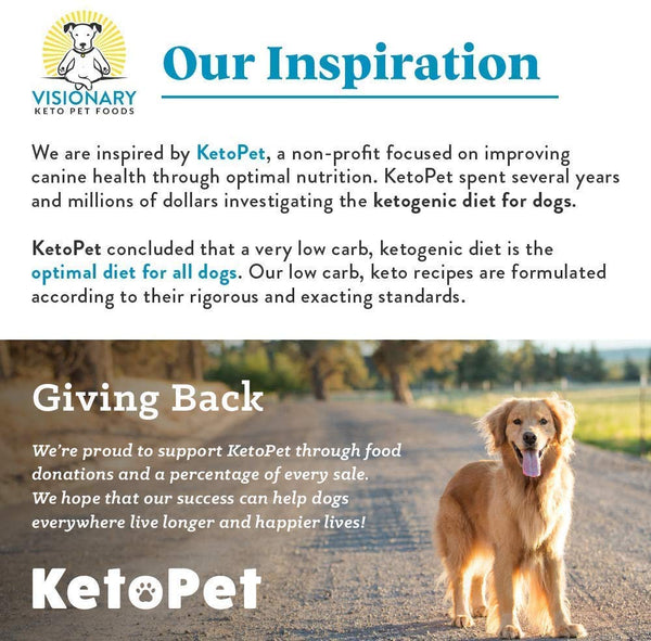 Visionary Pet - Keto Dog Food | Low Carb Kibble | High Protein | Natural Chicken Flavor | Grain Free Dry Dog Food with Natural Formula for Lifelong Health & Happiness