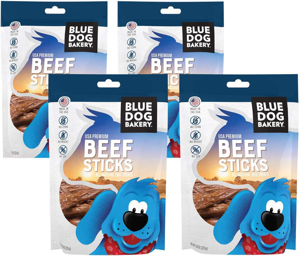 Blue Dog Bakery Natural Dog Treats, Grain Free, USA Premium Beef Sticks