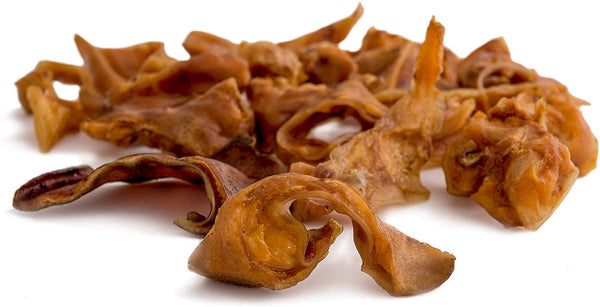 BRUTUS & BARNABY Pig Ear Slivers- Thick Cut, All Natural Dog Treat, Healthy Pure Pork Ear, Easily Digested, Best Gift for Large & Small Dogs from