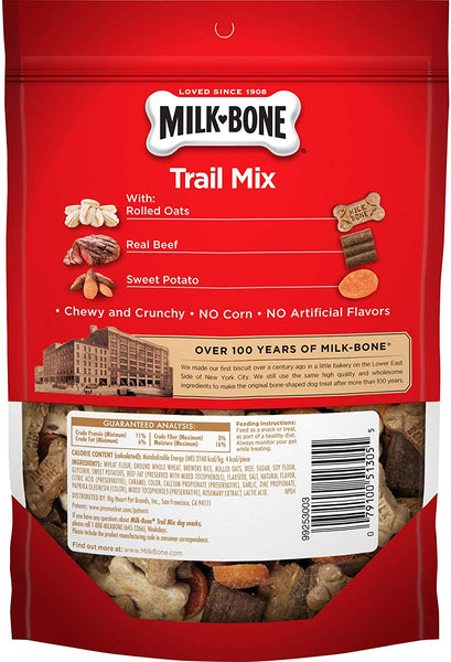 Milk-Bone Trail Mix Chewy and Crunchy Dog Treats, Beef & Sweet Potato