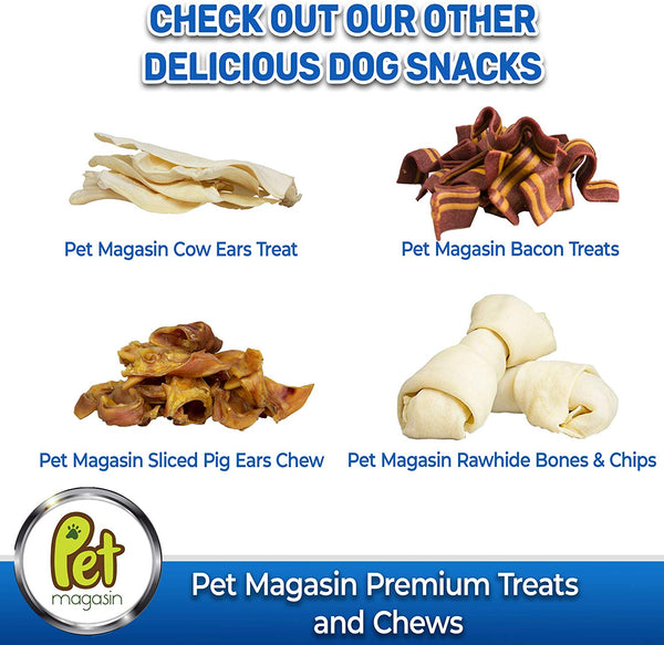 Pet Magasin Rawhide Alternative Natural Jumbo Cow Ears 12-Pack Dog Treats Super Chew Long-Lasting FDA & USDA Approved