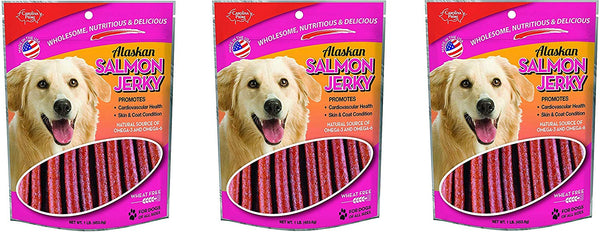 Carolina Prime Pet 40192 Salmon Jerky Treat for Dogs (1 Pouch), One Size