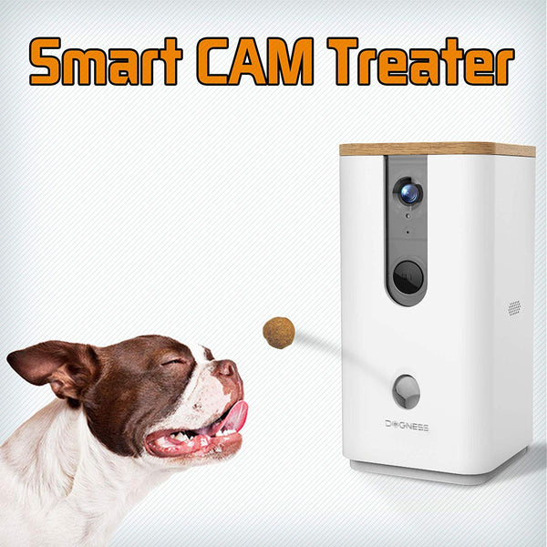 Dogness Pet Treat Dispenser with Camera, Monitor Your Pet Remotely with HD Video, Two-Way Audio, Night Vision, for Dogs and Cats