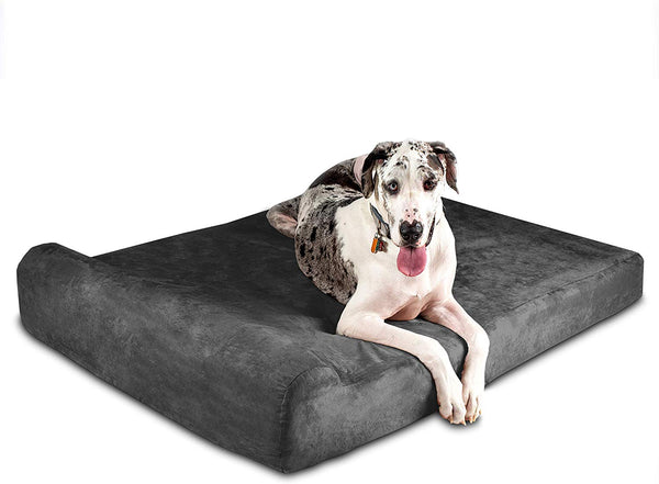 Big Barker 7" Pillow Top Orthopedic Dog Bed for Large and Extra Large Breed Dogs (Headrest Edition)