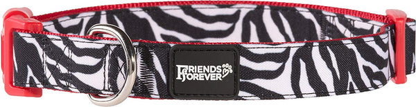 Friends Forever Pattern Dog Collar for Dogs, Fashion Print Leopard Zebra Cute Puppy Collar, Available in Size Small\/Medium\/Large