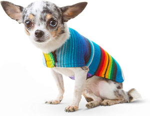 Handmade Dog Poncho from Mexican Serape Blanket - Dog Clothes - Coat - Costume - Sweater - Vest