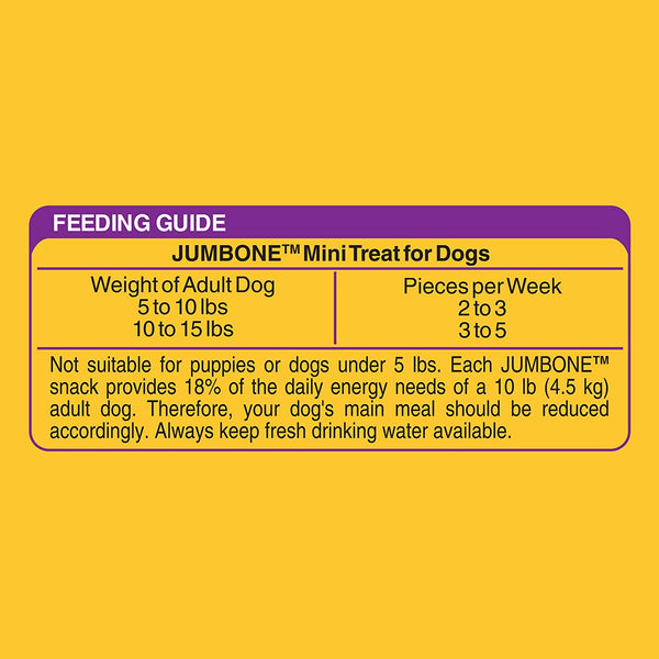 PEDIGREE JUMBONE Real Beef Flavor Mini Dog Treats - 21 Ounces (35 Treats)