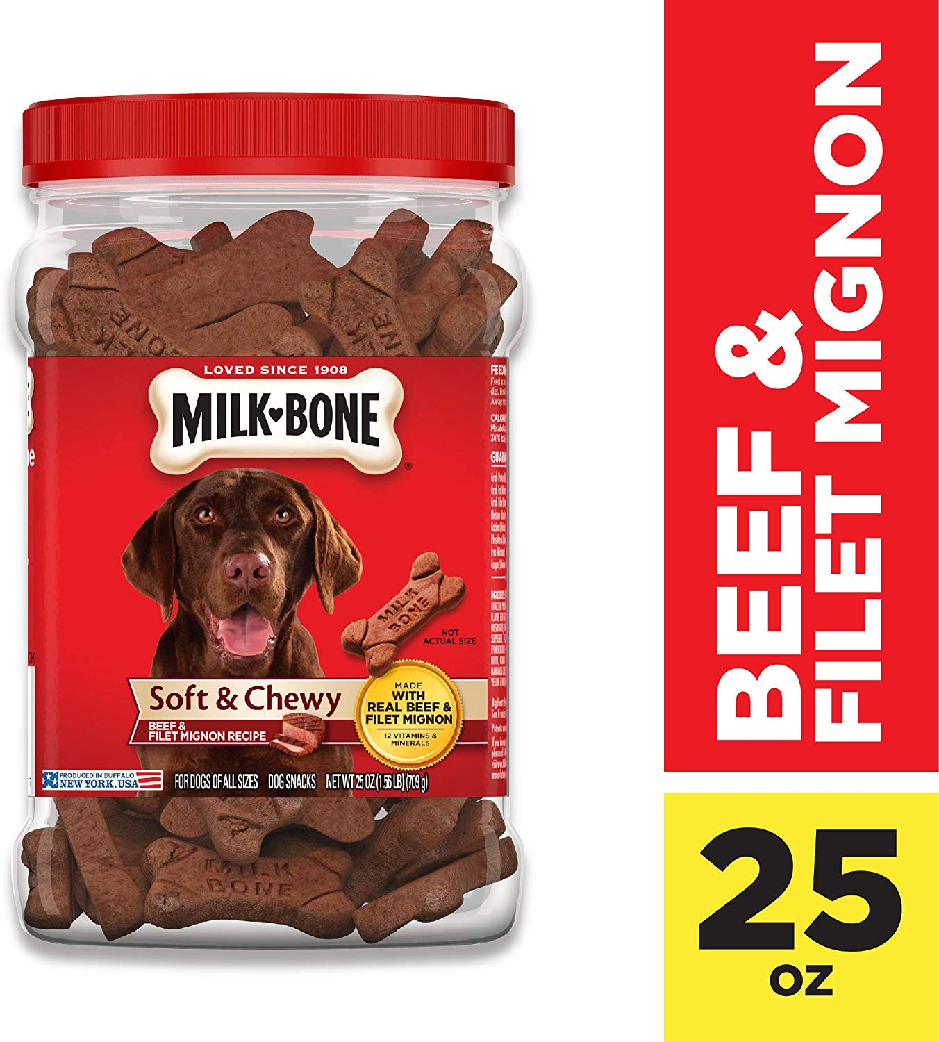 Milk-Bone Soft & Chewy Dog Treats with 12 Vitamins and Minerals