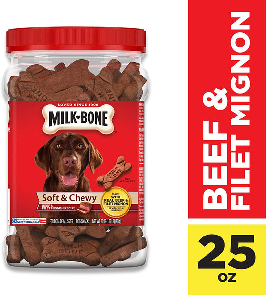 Milk-Bone Soft & Chewy Dog Treats with 12 Vitamins and Minerals