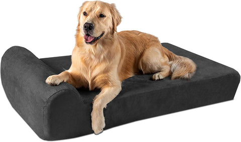 Big Barker 7" Pillow Top Orthopedic Dog Bed for Large and Extra Large Breed Dogs (Headrest Edition)