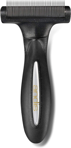 Andis Premium Fine-Tooth Deshedding Rake - Black