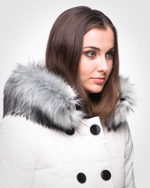 Futrzane Faux Fur Trim For Hood Replacement - Like Real Fur - Buttons Included