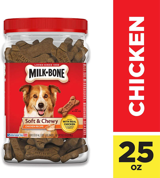 Milk-Bone Soft & Chewy Dog Treats with 12 Vitamins and Minerals