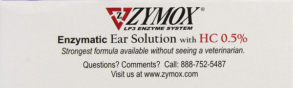 Zymox Ear Solution with 0.5-Percent Hydrocortisone, 1.25-Ounce