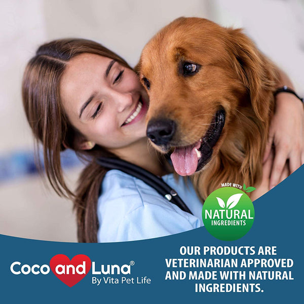 Vita Pet Life Omega 3 for Dogs, Fish Oil, Flaxseed Oil, Antioxidant, DHA EPA Fatty Acids, Brain Health, Shiny Coat, Itchy Skin Relief, Dry Skin, Immune System Support, Anti Inflammatory, 100% Natural