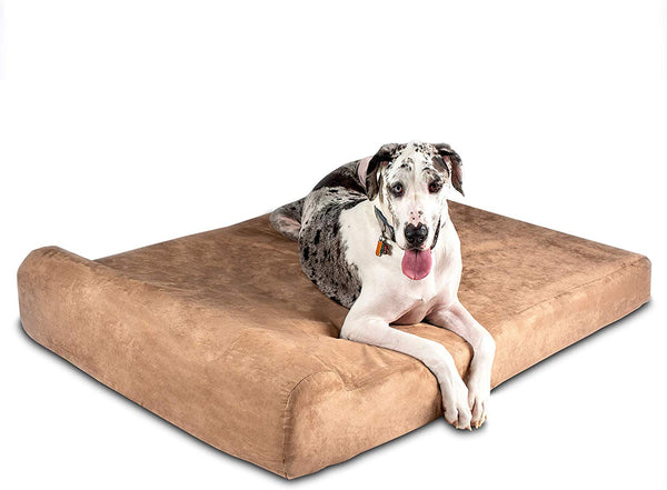 Big Barker 7" Pillow Top Orthopedic Dog Bed for Large and Extra Large Breed Dogs (Headrest Edition)