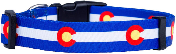 Native Pup Colorado State Flag Dog Collar