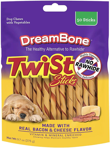 DreamBone Twist Sticks, Rawhide-Free Chews for Dogs, with Real Chicken