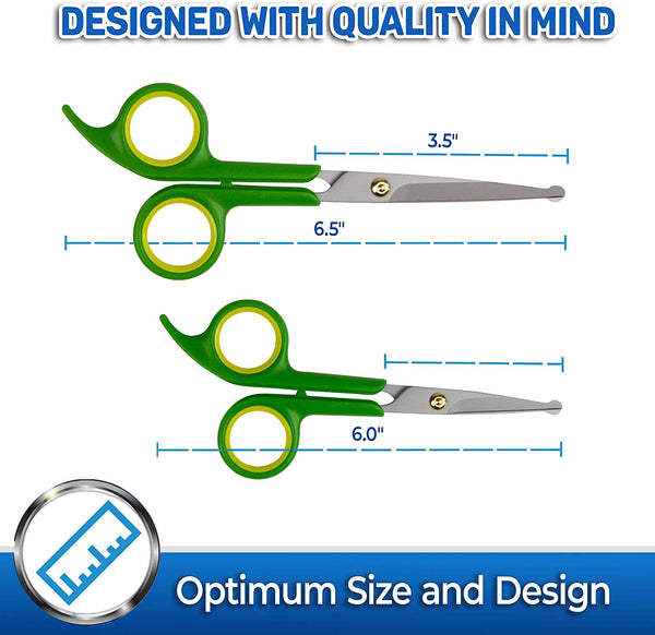 Pet Grooming Scissors (Pack of 2) Made of Japanese Stainless Steel, Lightweight, Strong and Durable.