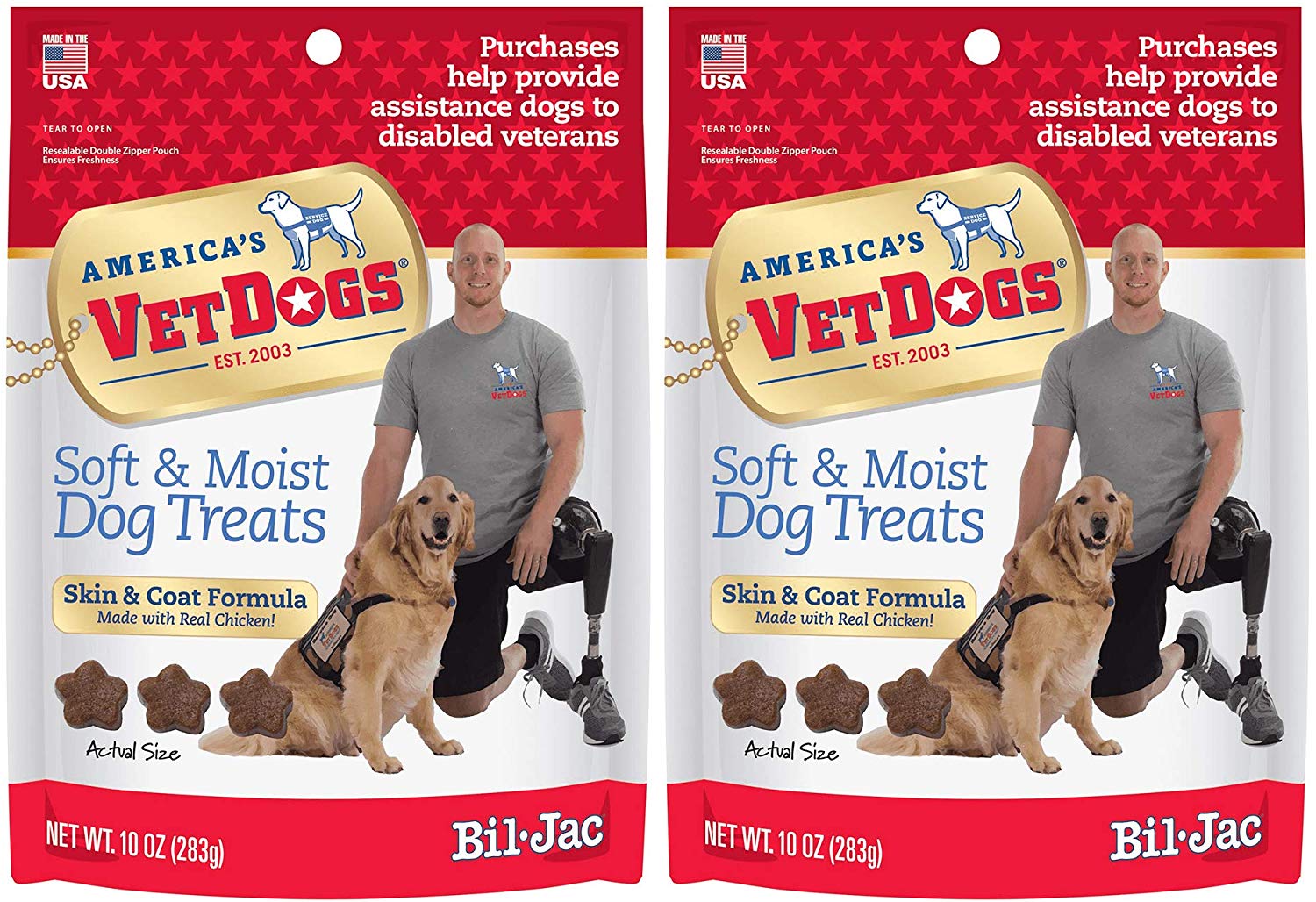 Bil-Jac Americas VetDogs Skin & Coat Dog Treats, 10 oz. by Bil-Jac